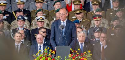 Merz verspricht in Litauen, „jeden Zentimeter des Nato-Territoriums“ zu verteidigen