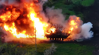 Ukrainer zerstören russischen "Stachelschwein"-Panzer