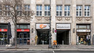 Palästina-Aktivisten protestieren im ZDF-Gebäude in Berlin