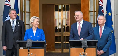 &bdquo;Wir senden ein starkes Signal an den Rest der Welt&ldquo; &ndash; EU und Australien besiegeln Freihandelsdeal